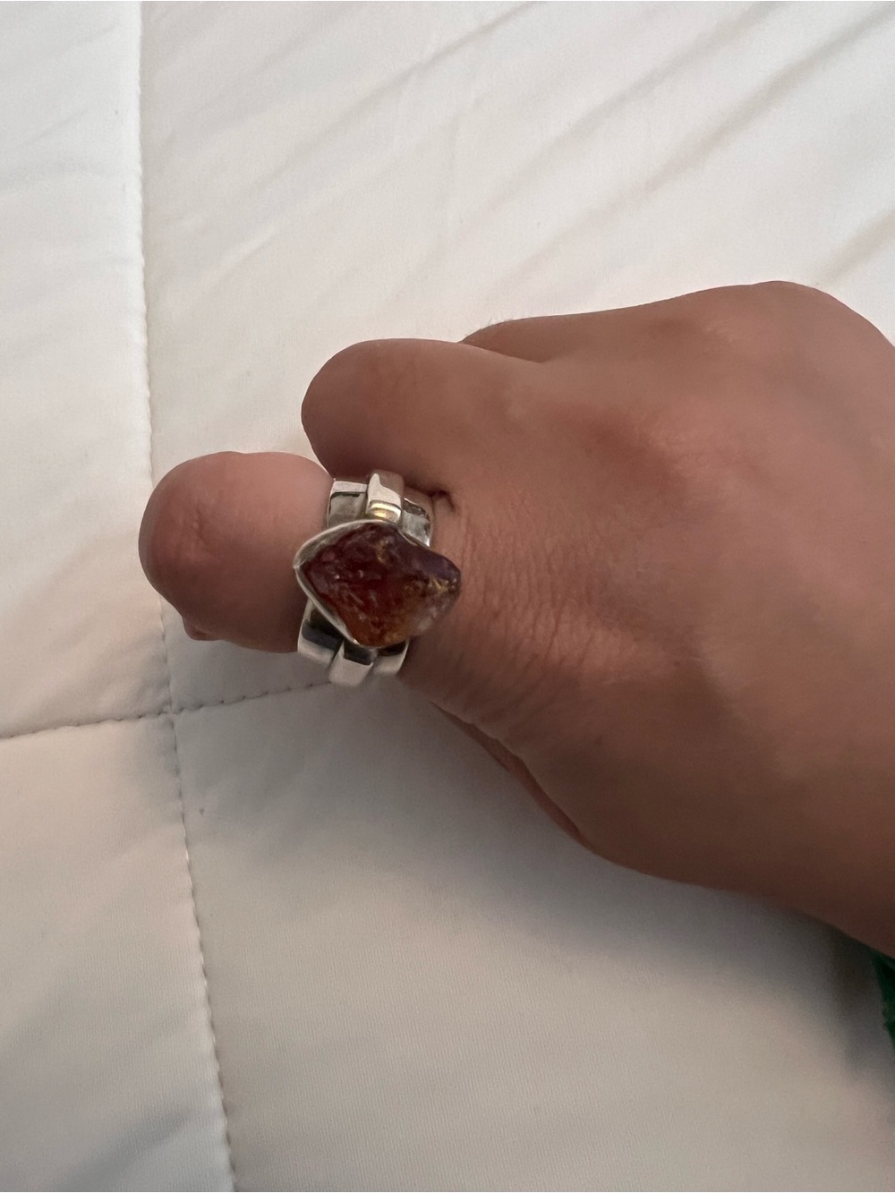 Lilly Barrack Custom Sterling Silver Raw Citrine Ring 8-8.5